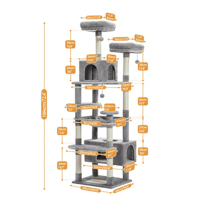 184cm Cat Tree for Indoor Cats